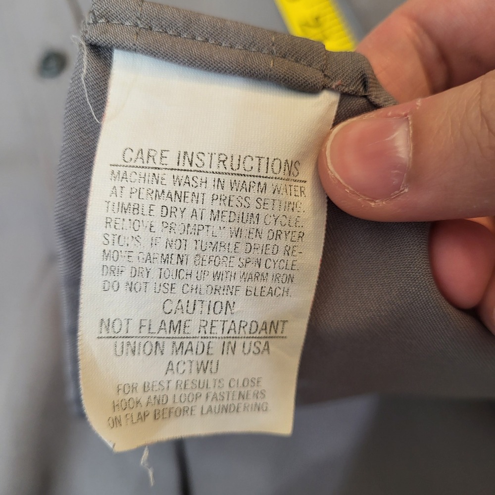 Vintage Conqueror 1776 Gray Uniform Shirt Mens 16.5 x 34 USA Made Patches Gray - Picture 10 of 12